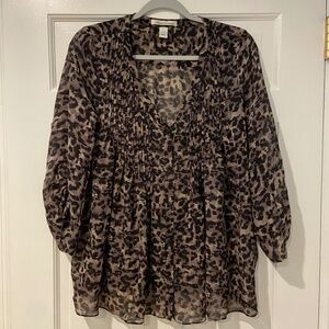 Kenneth Cole New York 100% Silk Animal Print Blouse – Size Small